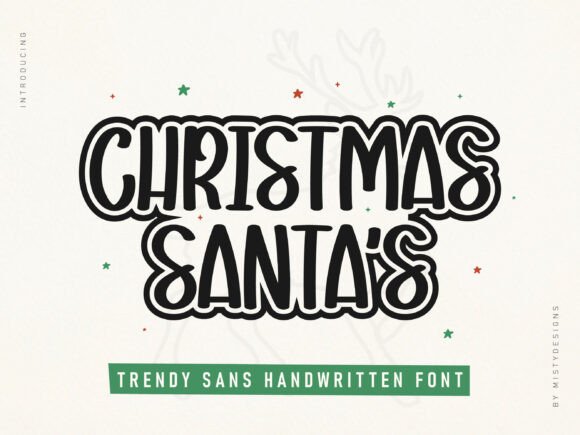 Christmas Santas Font for Holiday Branding