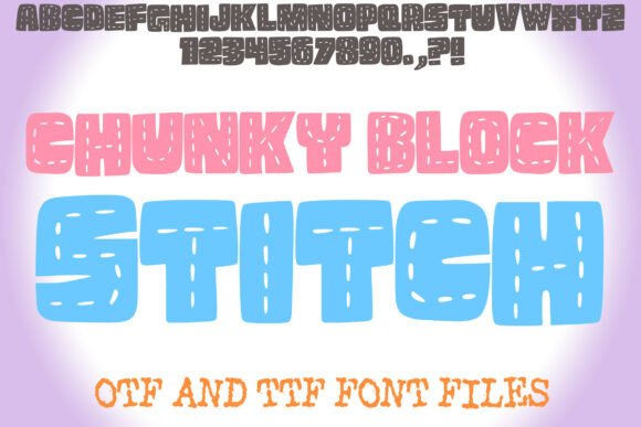 Chunky Block Stitch Font
