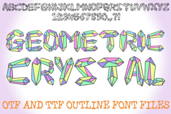 Geometric Crystal Font for Business