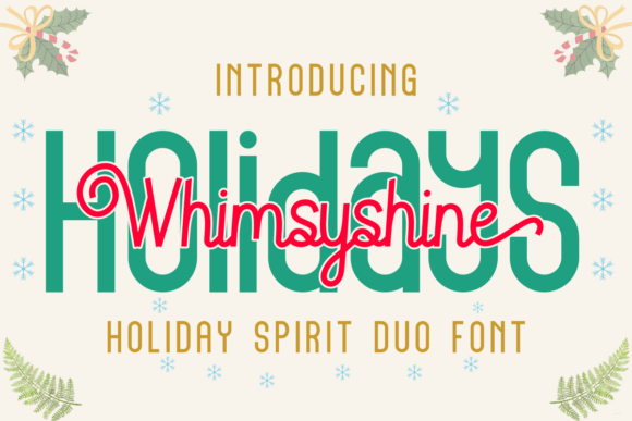 Holidays Wimsyshine Font Review