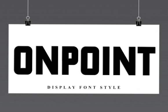 Onpoint Font for Editorial Design