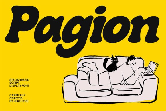 Pagion: A Bold Script Font for Editorial Design