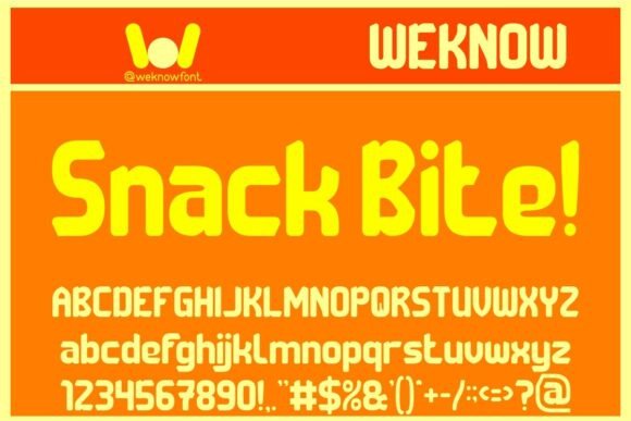 Snack Bite Font: Playful Display Type