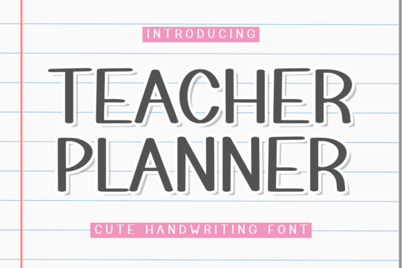 Teacher Planner Font